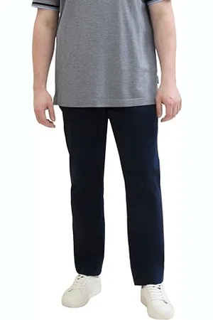 TOM TAILOR Herren Plussize Regular Fit Washed Chino Hose, sky captain blue, 40/34