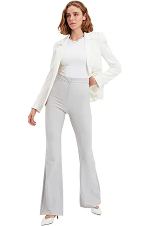 Trendyol Damen Graue Spanische Hose Pants, , 42 EU
