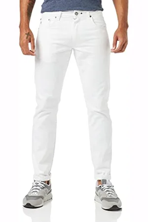 Hackett Herren White Denim Casual Pants, , 32W Regular EU