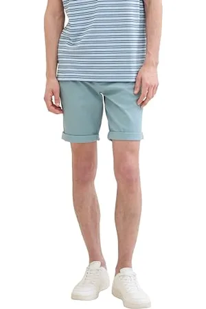 TOM TAILOR Herren Slim Fit Chino Shorts, grey mint, 31