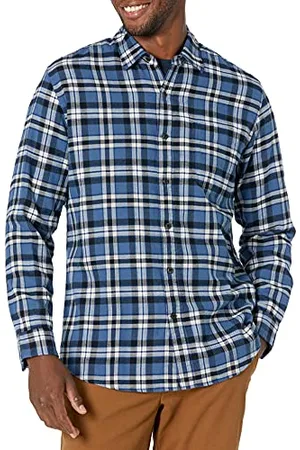 Amazon Herren Langarmhemd aus Flanell (in Übergröße erhältlich), , L