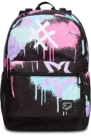 7 for all Mankind Wende-Rucksack, aus nachhaltigem Stoff, Geräumige Schultasche für Teenager, Mädchen und Jungen, 2 Muster, für Schule, Sport und Freizeit, Doubleface mit Trinkflaschenfach - mit Stiften