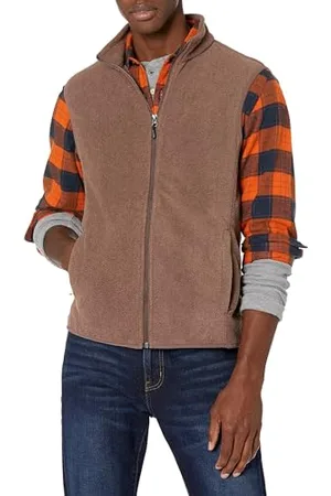 Amazon Herren Polarfleece-Weste mit durchgehendem Reißverschluss (erhältlich in Big & Tall), , S