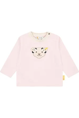 Steiff T-Shirt Langarm EU Größe 86 , Mädchen Langarm-Shirt, Longsleeve für Babys, Sweatshirt langärmelig, Baby-Oberteil, ideales Basic Shirt, bequem und weich, waschmaschinenfest