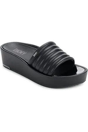 DKNY Damen JASNA Wedge Sandals, Black, 41 EU