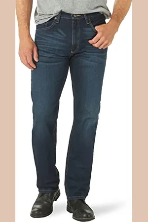 Wrangler Mens Comfort Flex Denim Regular Fit Jeans 38W x 32L Indigo Denim Blue