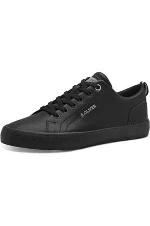 QS by s.Oliver Herren Sneaker flach mit Schnürsenkeln Low Top, (Black), 41 EU