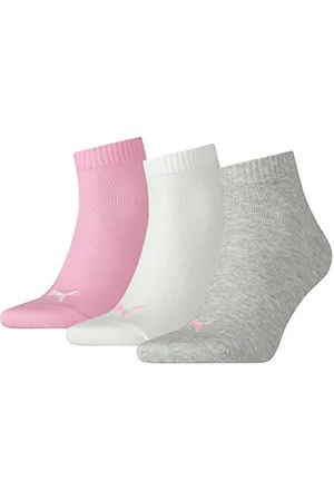 PUMA Plain 3P Quarter Socke, (Prism Pink), 35-38