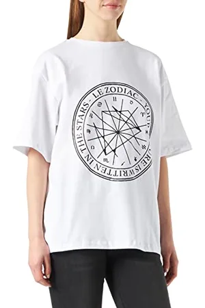NA-KD Damen Zodiac Tee T-Shirt, , XXL