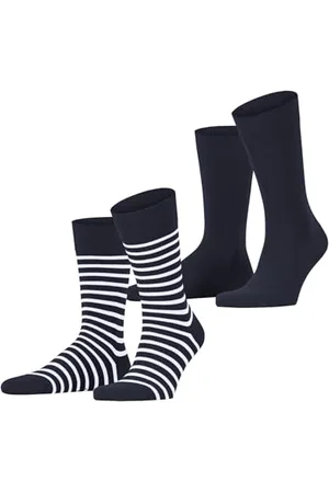 ESPRIT Herren Socken Fine Stripe Multipack M So Baumwolle gemustert 2 Paar, , 39-42