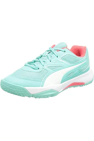 PUMA Solarflash Jr Leichtathletik-Schuh, Elektro Aqua-Sunblaze White, 31 EU