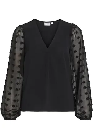 VILA Visilua L/S V-Neck Top/E