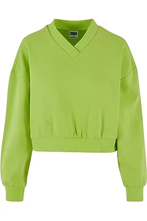Urban classics Damen TB6090-Ladies Cropped V-Neck Sweatshirt, , S