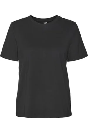 VERO MODA Damen VMPAULINA SS GA JRS NOOS T-Shirt, Black, XL