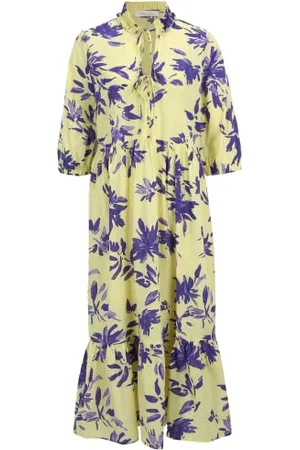 Tamaris Damen AOP Boho Kleid ANSHUN Gelb 36