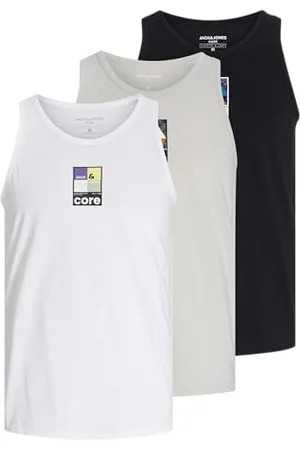 JACK & JONES Herren Jcojj Colorfull Tanktop 3pk Mp Tank Top, , L