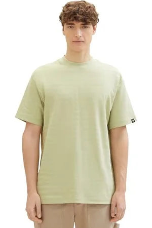 TOM TAILOR Herren Basic T-Shirt mit Struktur, , XL