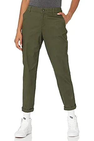Amazon Damen 3/4-Crop-Khakihose mit mittelhohem Bund und schmal zulaufendem Bein (in Übergrößen erhältlich), , 38