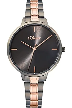 QS by s.Oliver Armbanduhr Damen Quarzuhr Analog, mit Edelstahl Armband, Bicolor, 3 bar Wasserdicht, Kommt in Uhren Geschenk Box