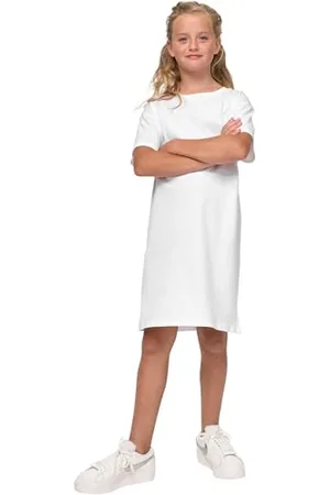 Urban classics Mädchen Girls Organic Oversized Tee Dress Kleid, , 146-152 EU