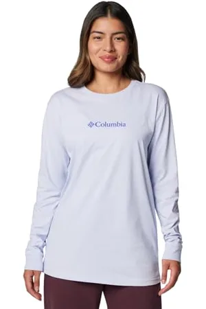 Columbia Damen North Cascades Langarm Langärmeliges T-Shirt, Schneeverwehung/Edelstein, L