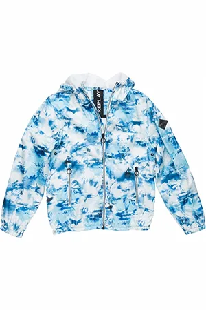 Replay Jungen Jacke mit Kapuze, (Blau), 12 Jahre