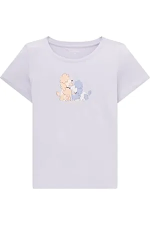 TOM TAILOR Mädchen Kinder T-Shirt mit Print 1035155, Lila, 92-98