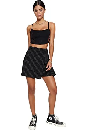 Trendyol Damen Women High Waist Straight Leg Skort Shorts Pants, , XL