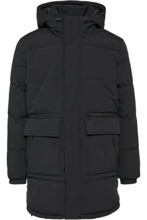 QS by s.Oliver Gesteppter Parka mit Kapuze und Innenkragen schwarz M
