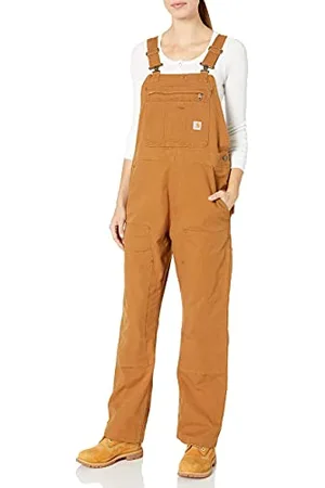 Carhartt Damen Rugged Flex® Canvas-Latzhose, ® Braun, L