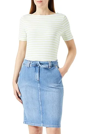 Gerry Weber Damen Jeansrock mit Washed-Out Effekt Washed-Out-Effekt kurz 34