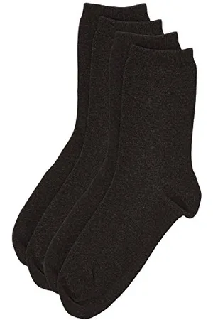 Dim 2er Pack Socken Strapazierfähig Baumwolle Damen, Black, 35-38