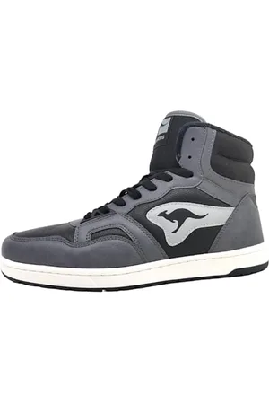 KangaROOS Unisex K-Slam Point Mid Sneaker, Steel Grey/Jet Black, 41 EU