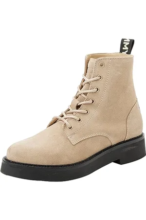 Tommy Hilfiger Damen Mid Boot Stiefel Lace Up Stiefeletten, Beige (Sandalwood), 40