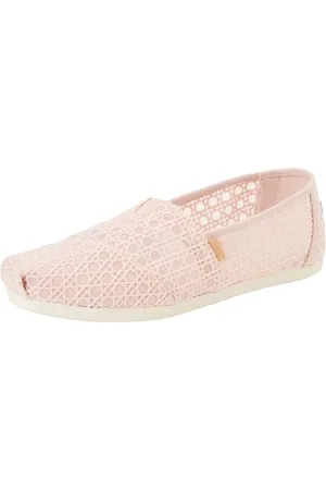 TOMS Damen Alpargata Flacher Slipper, Ballettkorb aus Spitze, Rosa, 42 EU