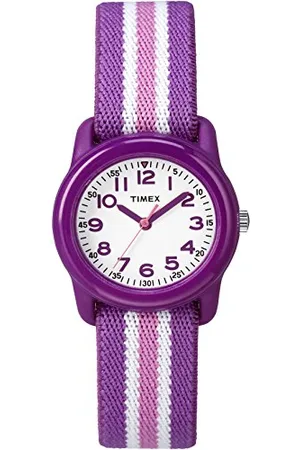 Timex TIME MACHINES 29mm Lila Gestreiftes Elastisches Material Kinderuhr TW7C06100