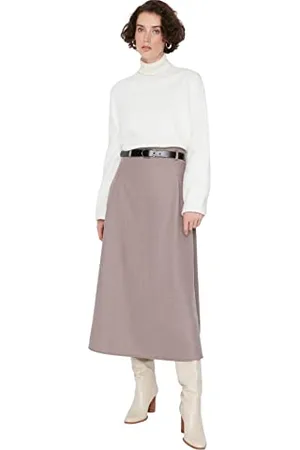 Trendyol Damen Maxi A-Linie Webstoff Skirt, , 36