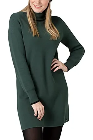 Timezone Damen Turtelneck Knit Dress Lässiges Kleid, , XS
