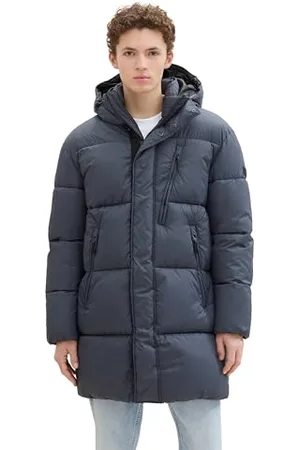 TOM TAILOR Herren 1044639 Puffer Winterparka mit Kapuze, 10306-Blueish Grey, XXL