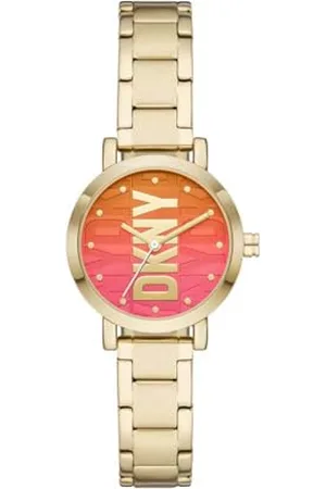 DKNY Damenuhr Soho 3-Zeiger-Werk Edelstahl goldfarben, NY6660