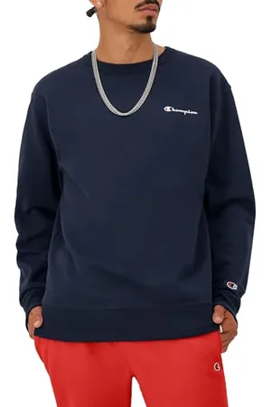 Champion Herren Crewneck, Powerblend Fleece, Hoodie for Men, Logo (Reg. Or Big & Tall) Sweatshirt, , Medium