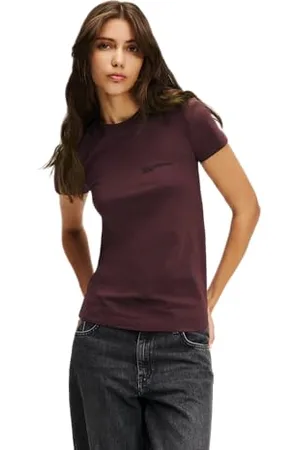 Karl Lagerfeld Damen, Slim Fit T-Shirt, Pflaum Perfect, Mittel
