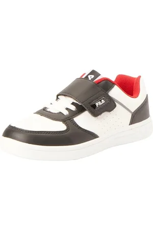Fila C. Court CB Velcro Kids Sneaker, White-Black, 33 EU