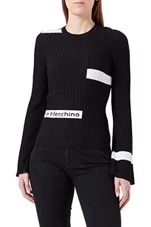 Moschino Damen Slim Fit in Ribbed Viscose Blend top, , 42 EU