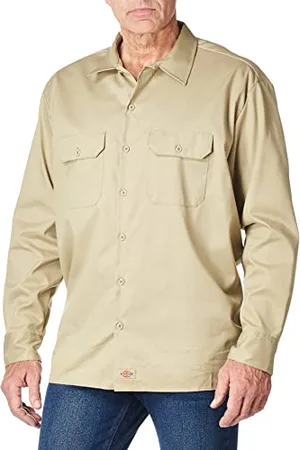 Dickies Herren-Langarm-Flex-Twill-Arbeitshemd, L