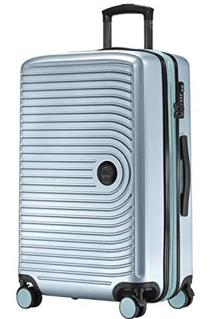 Hauptstadtkoffer Mitte - Mittelgroßer Hartschalenkoffer, TSA, 4 Rollen, Check-In Gepäck mit 8 cm Volumenerweiterung, 68 cm, 88 L, Pool blue
