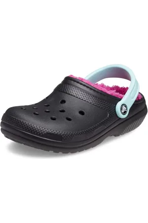 Crocs Unisex-Erwachsene Classic Lined Clog, Schwarz/Rosa, 48/49 EU