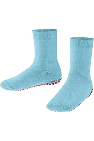 Falke Unisex Kinder Hausschuhe Catspads, Baumwolle Wolle, 1 Paar, Blau (Aqua 6472), 19-22
