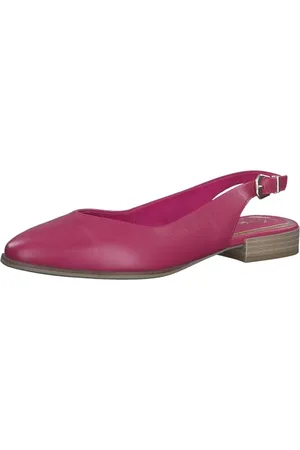 Marco Tozzi Damen Slingpumps mit Verstellbarem Riemen aus Leder, Rosa , 39 EU