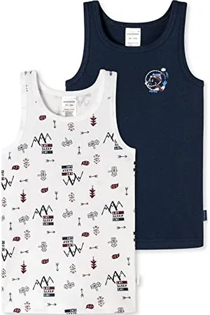 Schiesser Jungen Unterhemden Tanktops 2 Pack Unterwäsche, , 128